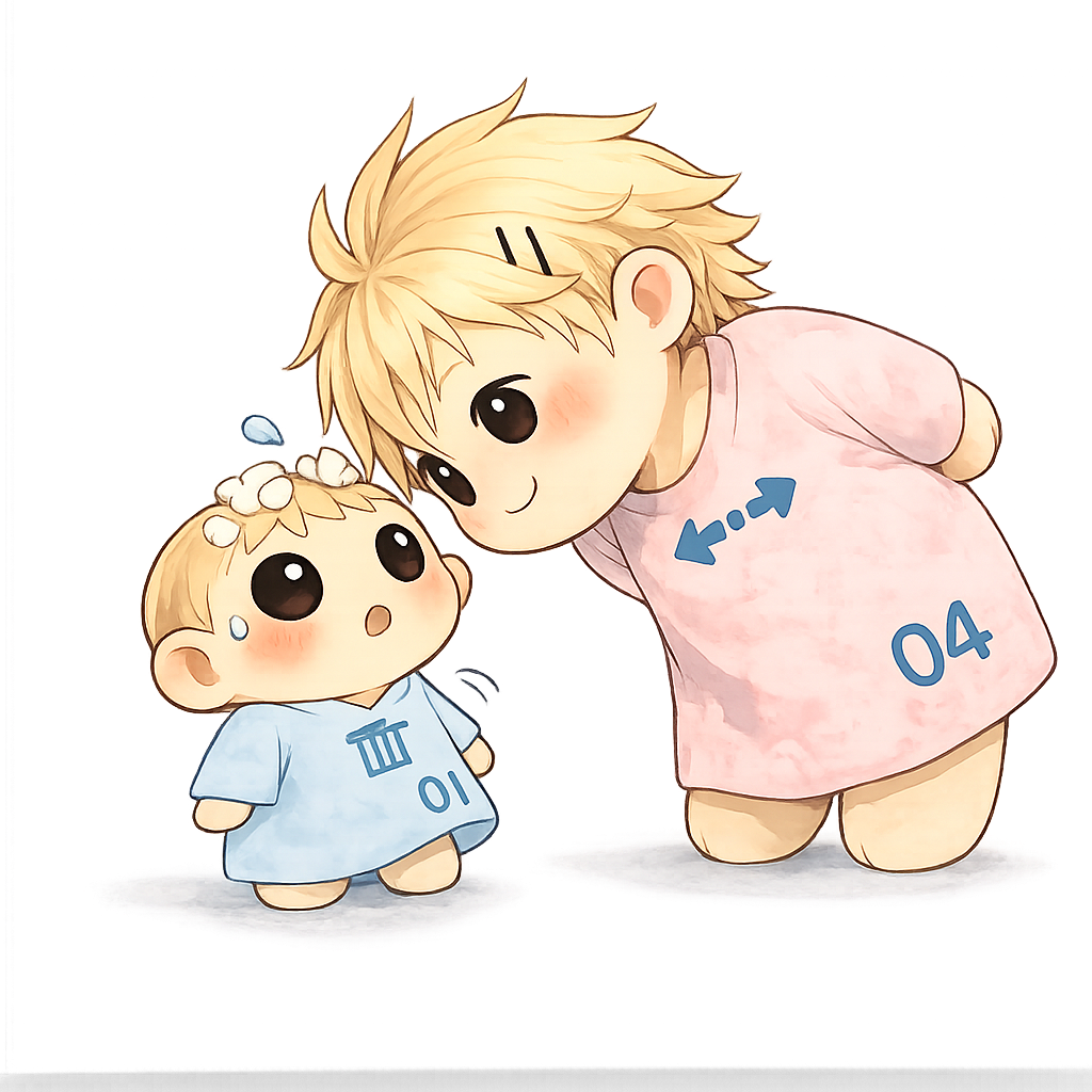 距離を取り直す場面