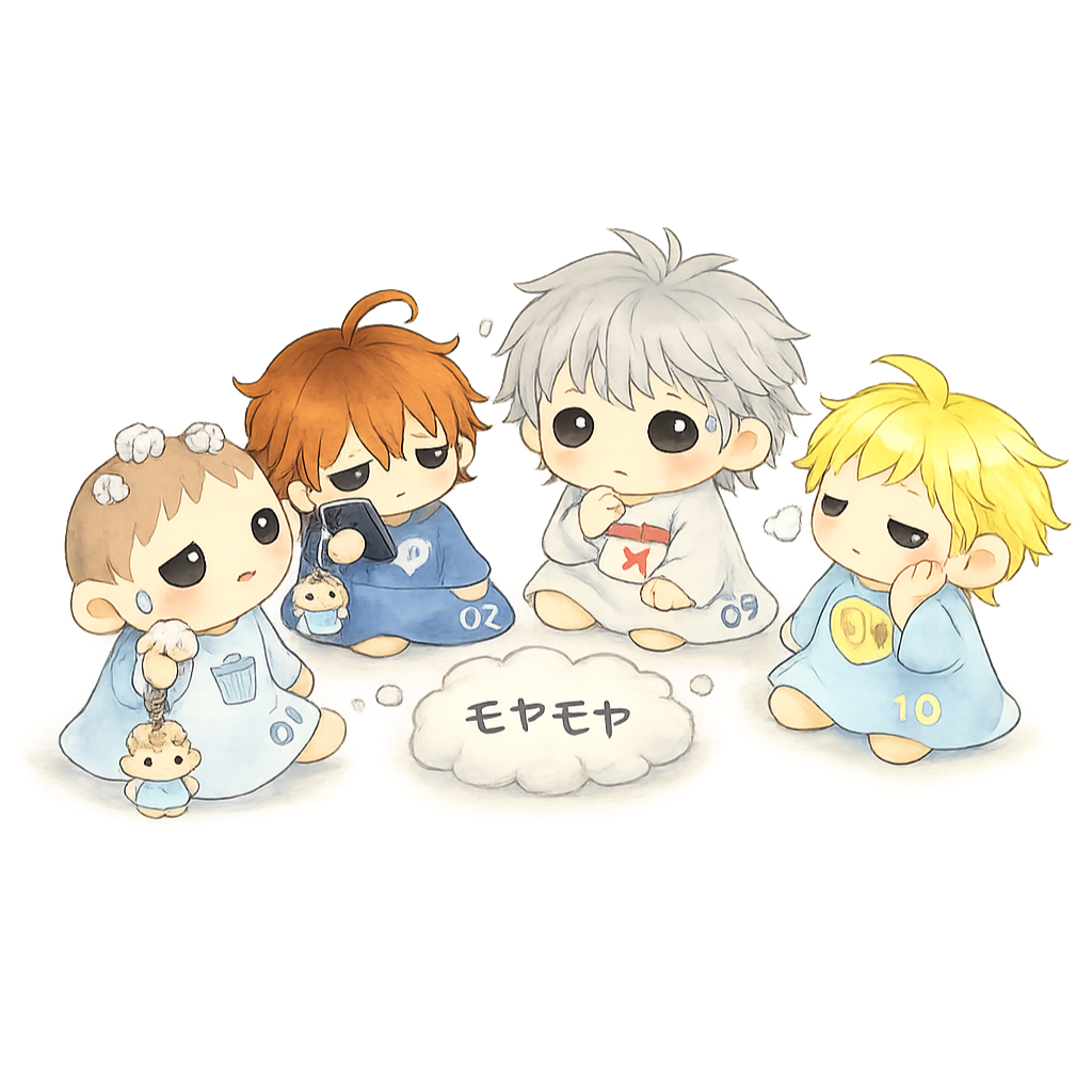 モヤモヤを囲む小人たち